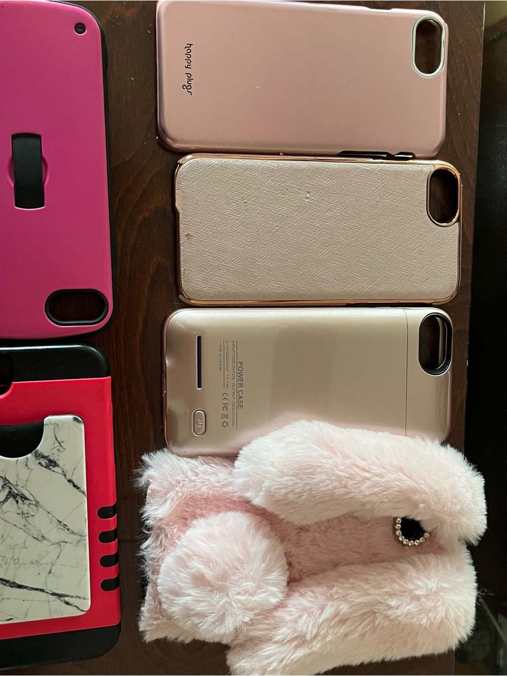 6 iPhone Cases: Blush Pink Bunny Pop Socket Wallet Phone Case Bundle - Pink 6s